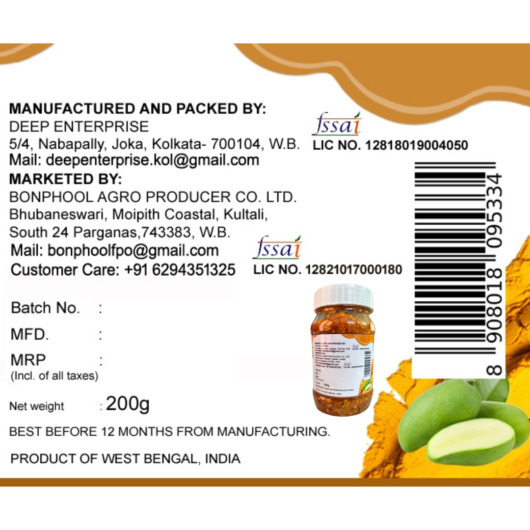 Bonphool Aam Kasundi Sweet Pickle, 200g