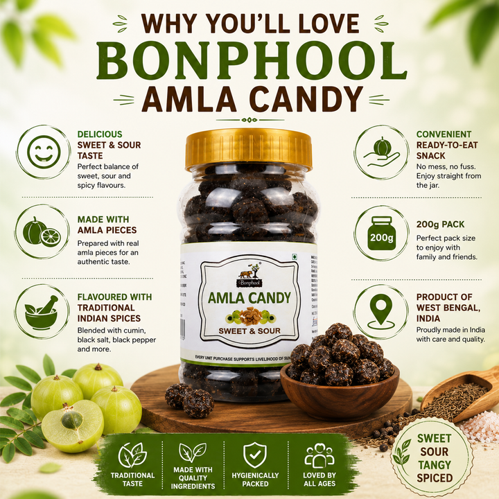 Bonphool Amla Candy (Sweet & Sour) - 200g